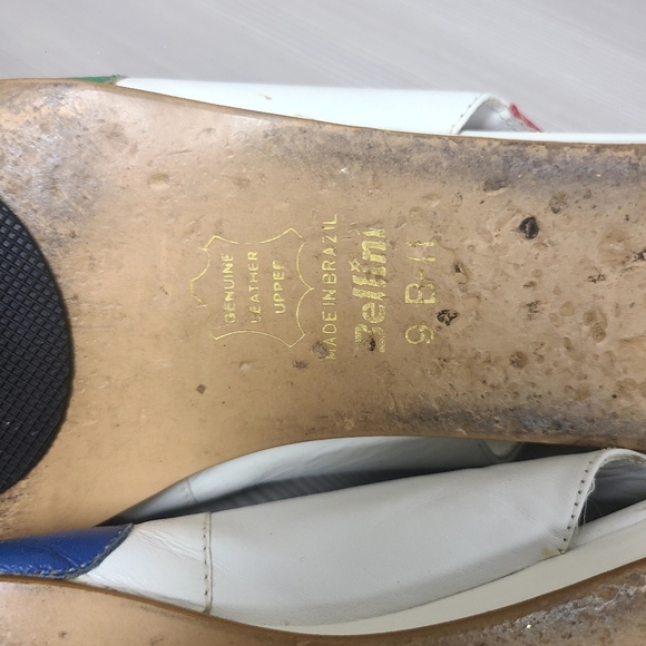 Ballini Vintage Multi-colored Polka Almond Toe sling backs - Picture 5 of 9